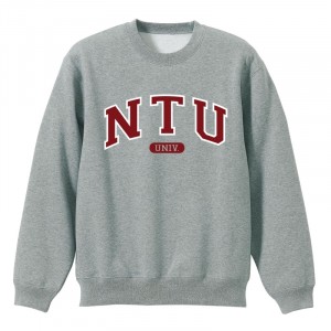 NTU經典款美式大學T_灰