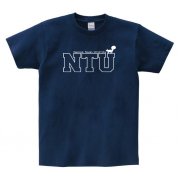 NTU臺大萌三寶松鼠純棉短T_深藍